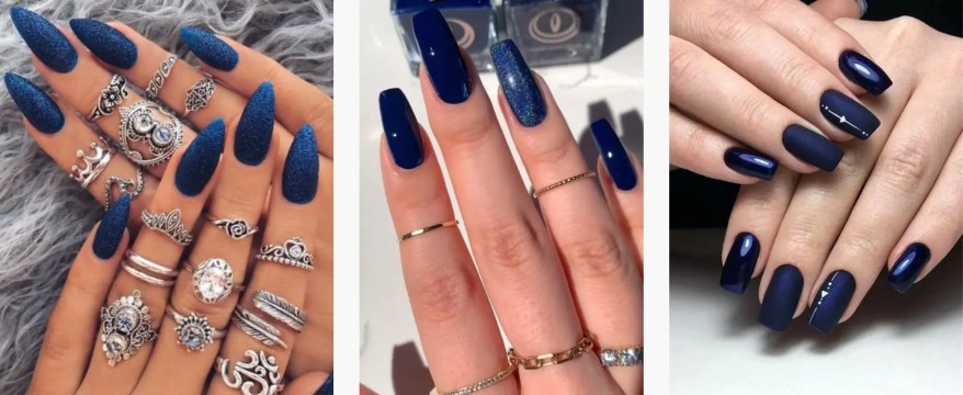 unhas azuis modernas