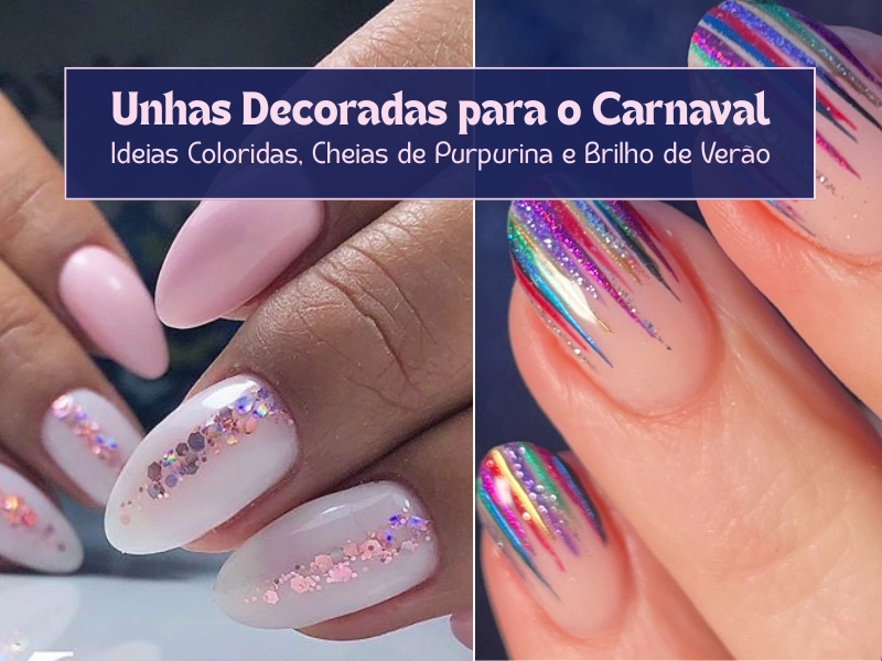 unhas com pedrarias carnaval