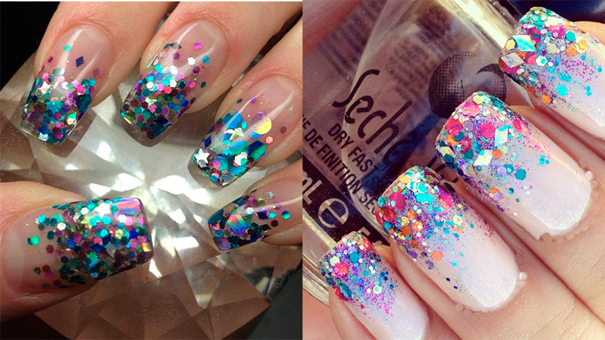 unhas com pedrarias carnaval