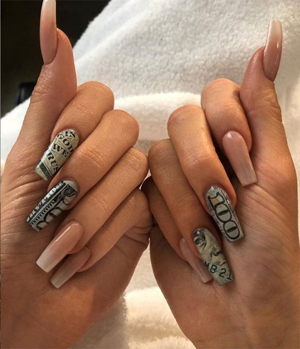 nail art dinheiro