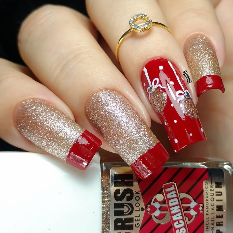 nail art natalina 2026