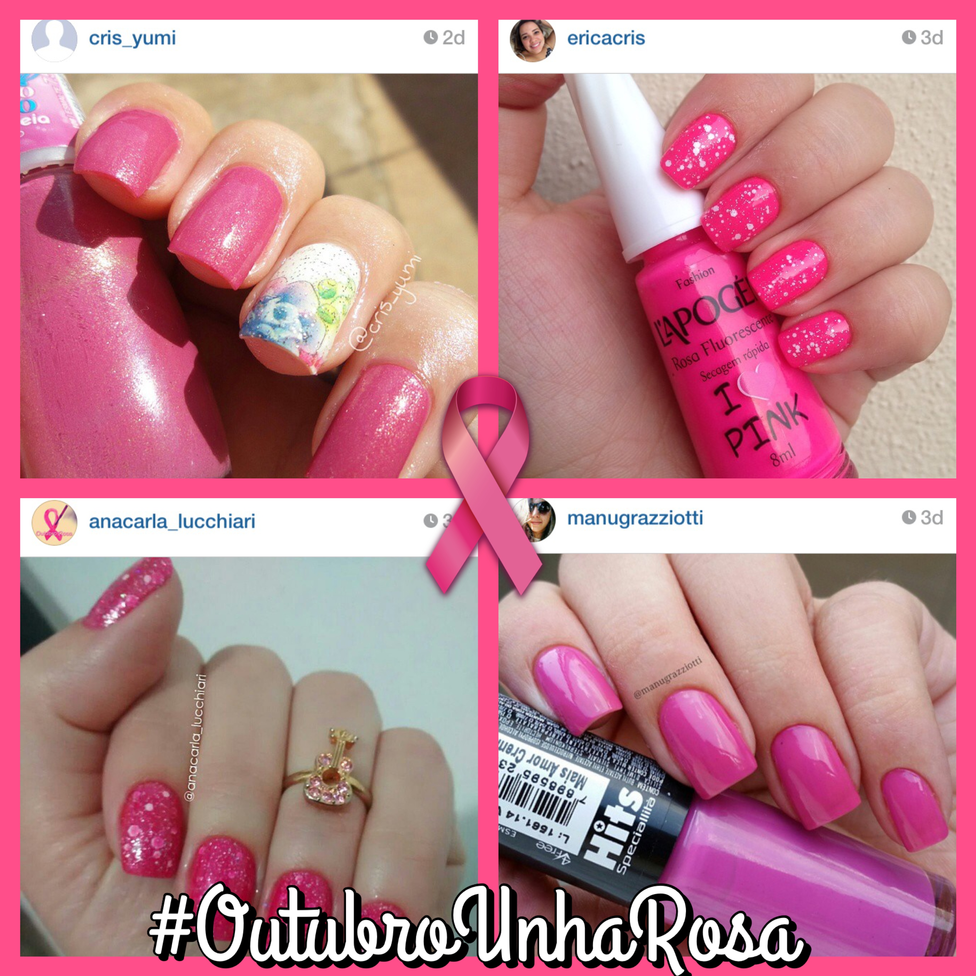 decoração de unhas câncer de mama