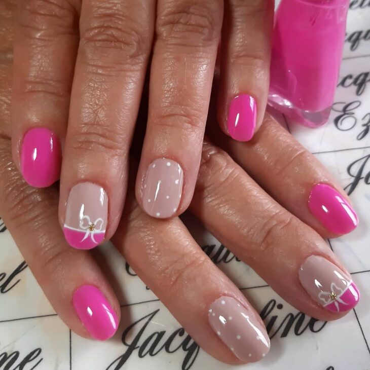 unhas francesinha rosa outubro rosa