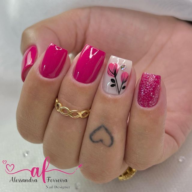 manicure minimalista unhas curtas