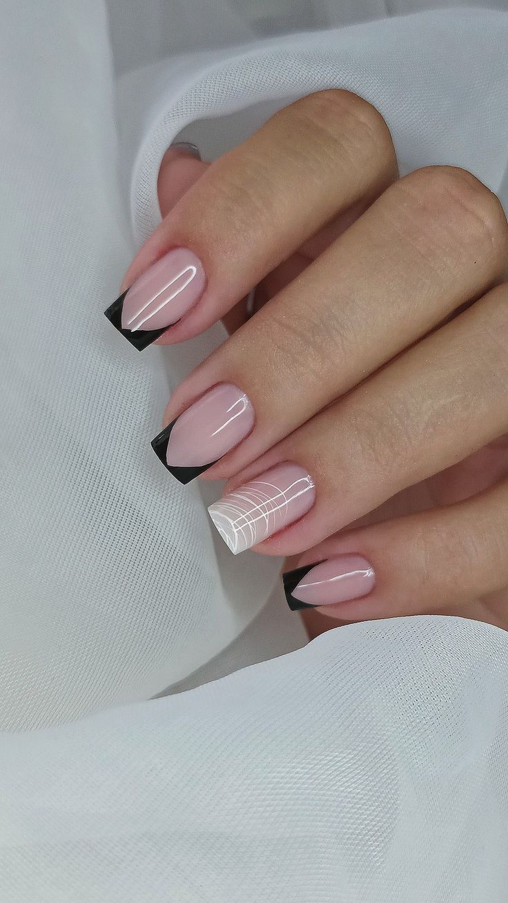 nail art unha curta quadrada
