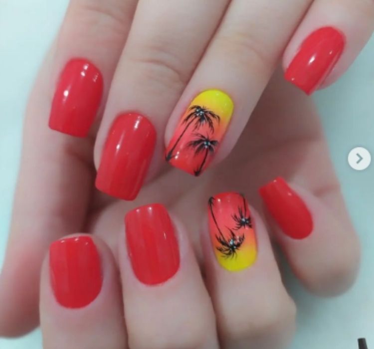 nail art tropical