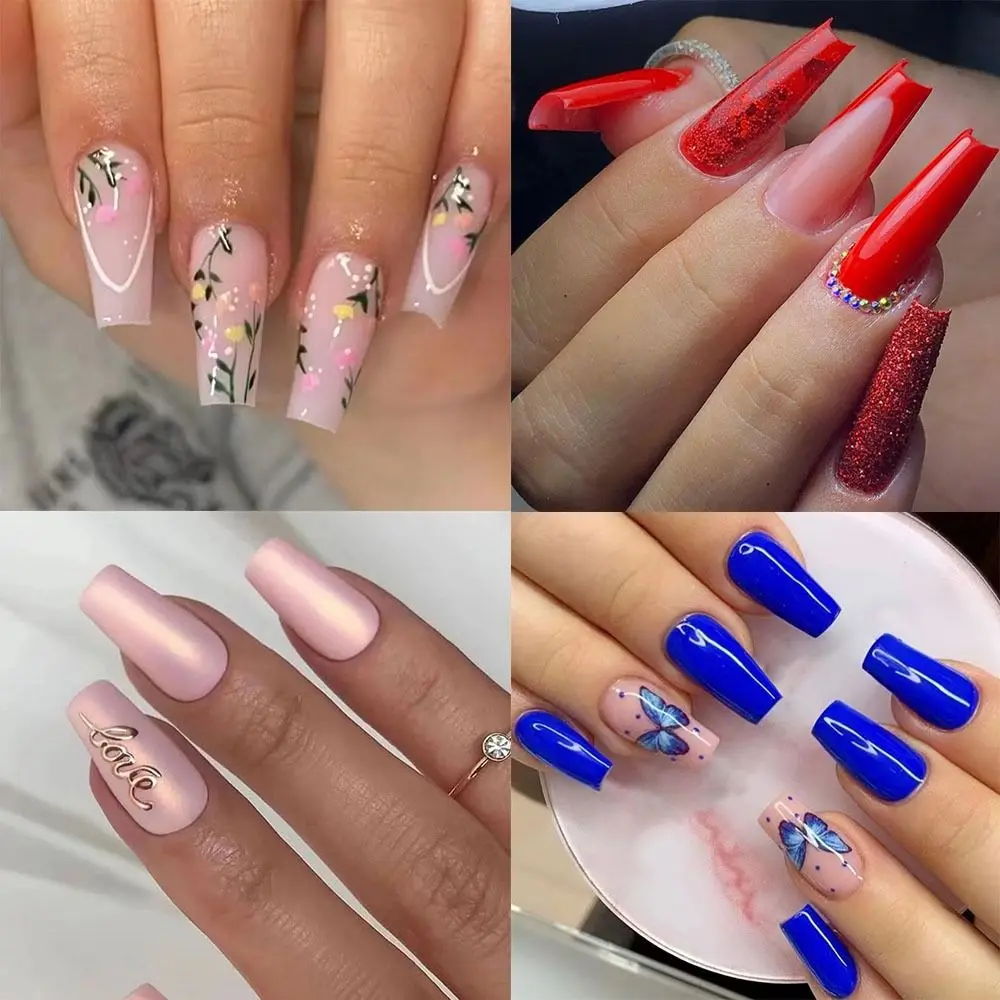 unha f1 stiletto decorada