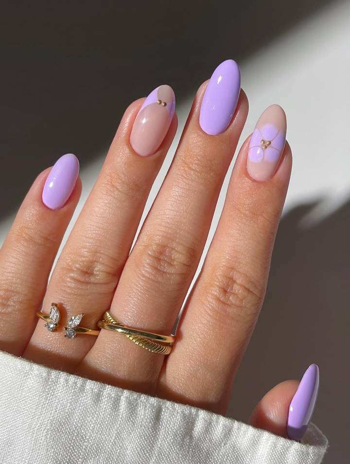 esmalte lavanda decorado