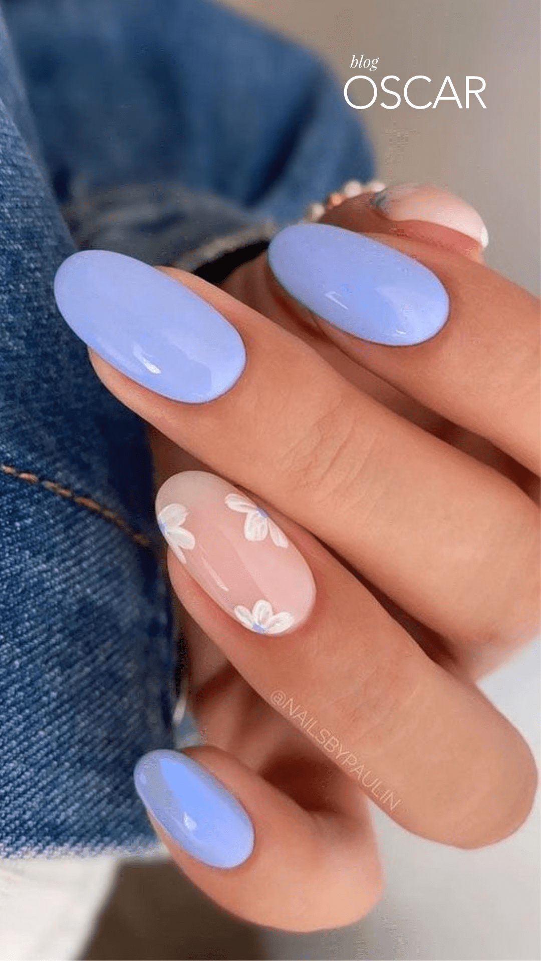 unhas decoradas azul escuro