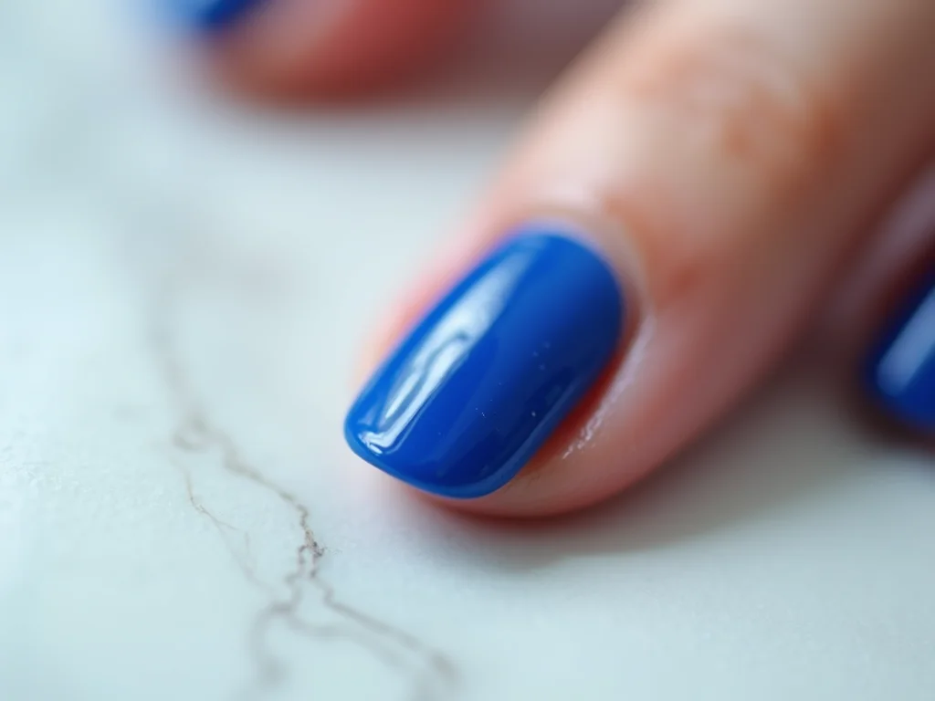 unhas decoradas azul escuro
